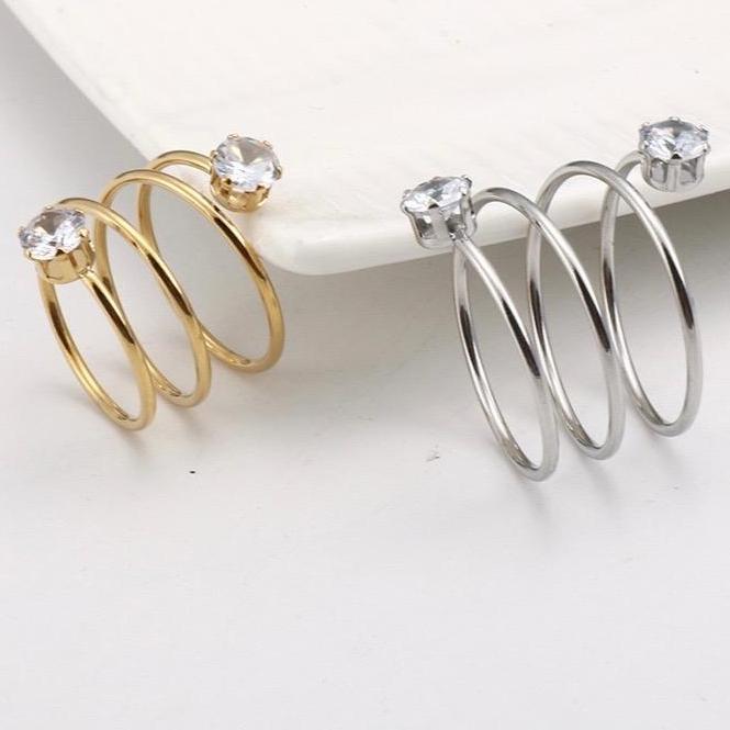 Gasajasii- Cincin Titanium Mata Spiral Melingkar