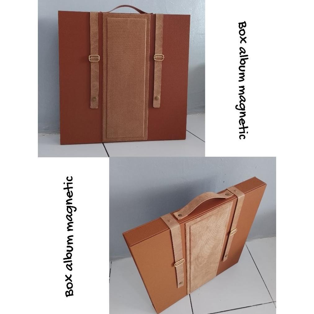 [GRY] Box Album Magnetik Jumbo Ukuran 37x37//Kombinasi Suede||Box Saja||Tanpa Album