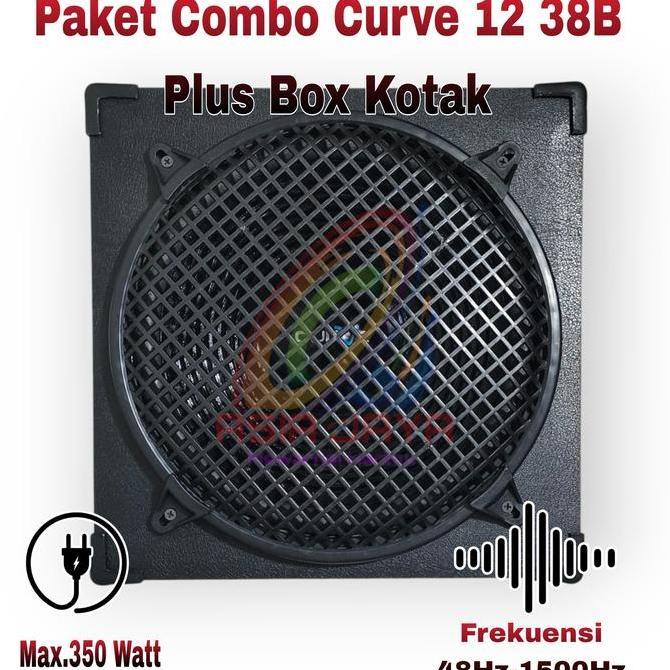 Paket Combo Speaker Curve 12 30H120SRW38B Woofer + Box 12 Inch Kotak Single PVC Dan Siku Box terlari