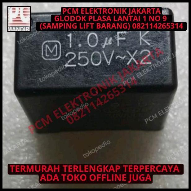 GRATIS ONGKIR KAPASITOR CAPACITOR MKT MKP KOTAK 1UF 1.0UF UF 250V MATSUSHITA HITAM 