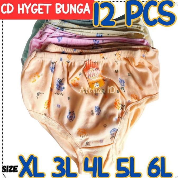 Murah meriah 12pcs CD Wanita Motif Bunga Hyget Haid / Nifas CD Anak Remaja Wanita Cantik Katun
