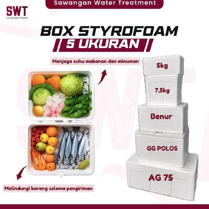 Orgnzr- Styrofoam Box Woody Tinggi /Box Es Cream/Box Minuman/Cool Box/Wadah Es