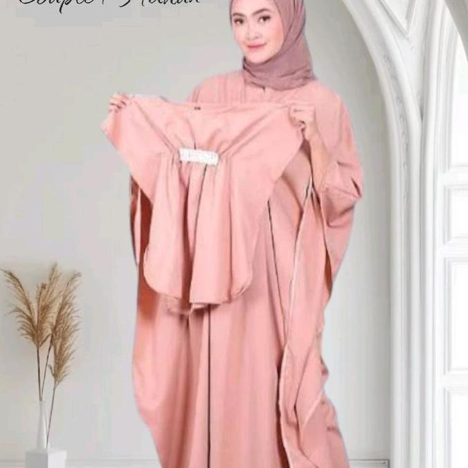 kaftan couple mute ibu+anak 1-3 tahun/baju kaftan lebaran Muslim COD