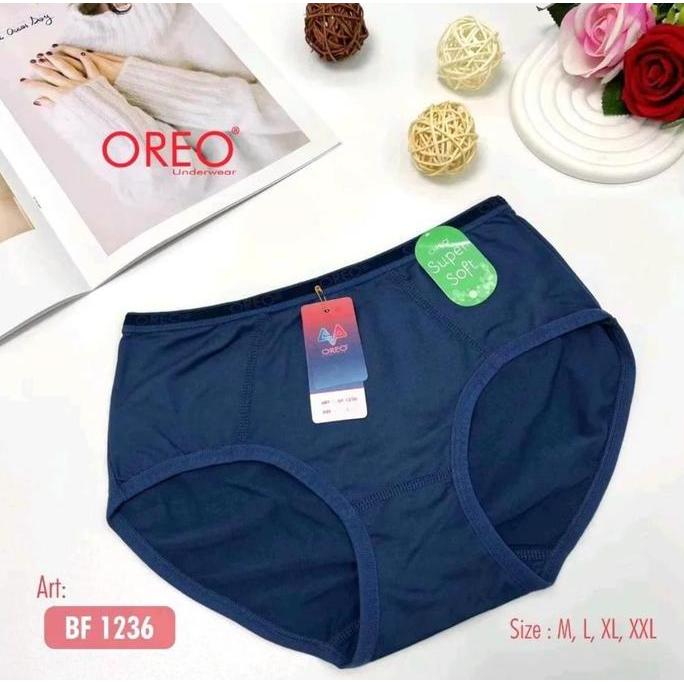 OREO 1236, CELANA DALAM WANITA PREMIUM ISI 3-6-12, CD PEREMPUAN KARET KECIL, KATUN LEMBUT ADEM SIZE 
