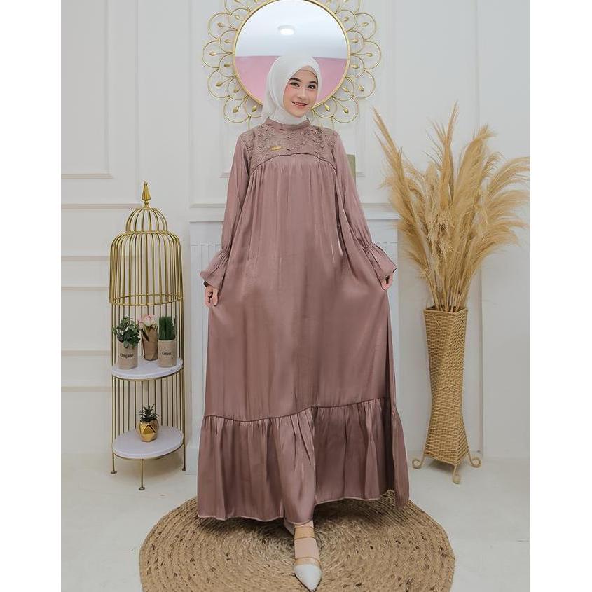 Ayesha - Gamis Shimmer Gamis Brokat gamis lebaran 2025 idul fitri Jasmine Dress Shimmer Dress Gamis 