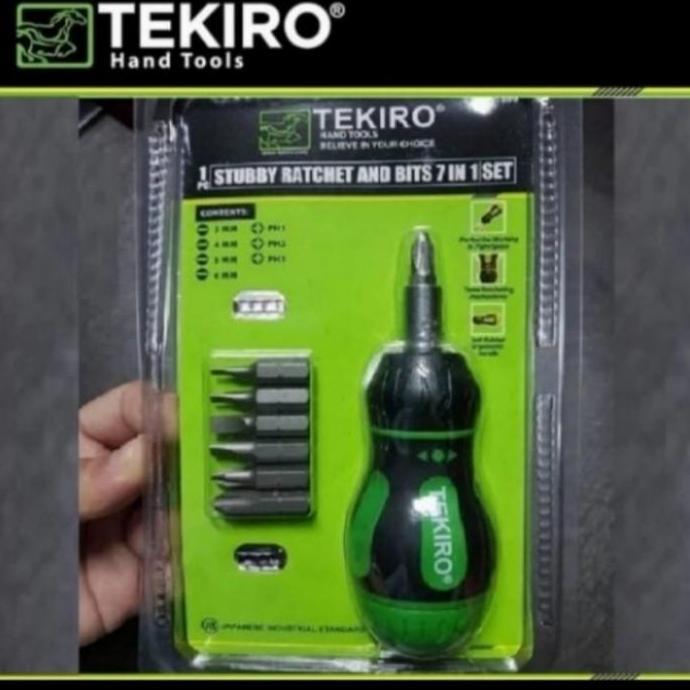 Powerz- Tekiro Obeng Rachet Set 7 In 1 Obeng Cebol