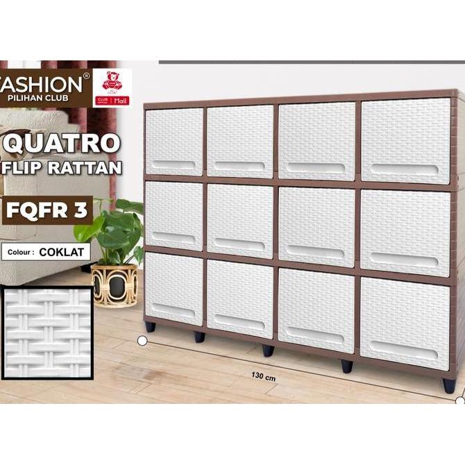 Pilihan Club Fashion Quattro Rak Plastik Susun Tv Lemari Plastik Pakaian Kabinet Tv Almari Plastik B