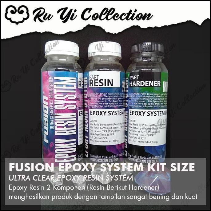 FUSION EPOXY KITSIZE 750GR ULTRA CLEAR / RESIN EPOXY BENING KERAS CARBON JORAN MEJA RESIN