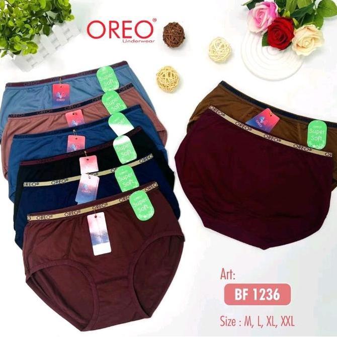3 pcs cd oreo 1236 wanita dewasa | celana dalam wanita remaja dewasa oreo Katun Polos Seksi Lembut