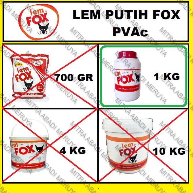 Bisaaja- Lem Putih Lem Kayu Lem Pvac Lem Fox 1Kg