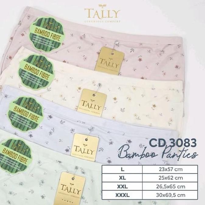 Yuksist- Cd 3083 Tally Bamboo Flower Celana Dalam Wanita Dewasa Serat Bambu Semi Maxi Motif Bunga Ca