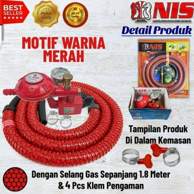 PAKET HEMAT NIS REGULATOR GAS ROBOT + SELANG GAS HONEYCOMB