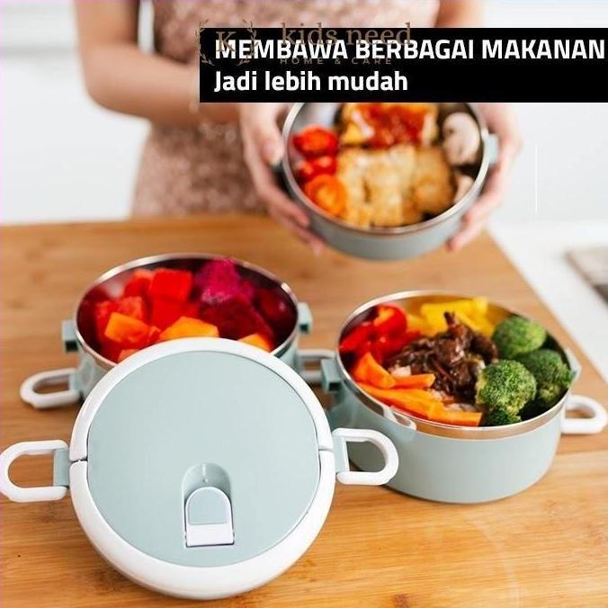 Rantang Stainless 2 dan 3 SUSUN tahan panas Rantang Susun Lunch Box
