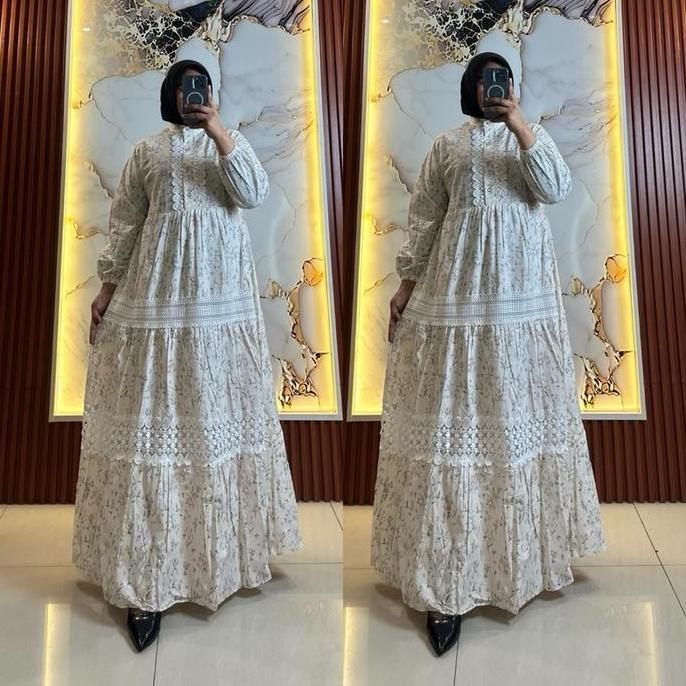 GAMIS KATUN RENDA PREMIUM FURING DALAM Ibu Muslim