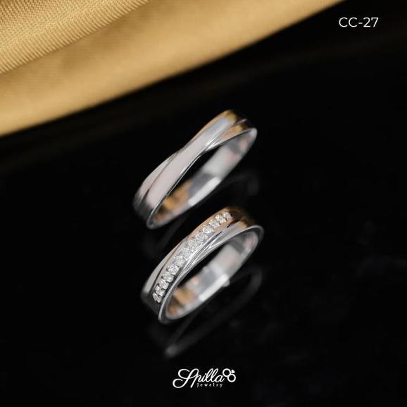 [PO-15 Hari] Spilla Jewelry Cincin Couple Perak CC-27 Cincin Nikah Tunangan