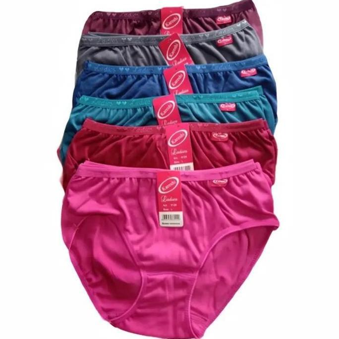 Kareshi Star 6 PCS cotton dasar panties cd Celana Dalam  Lusinan Wanita Kareshi Poliester Polos Katu