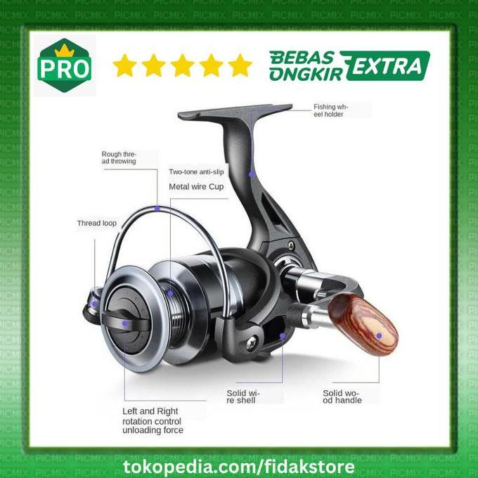 Gulungan Reel Pancing Spinning 5000 Power Handle 4.7:1 QIDA ZH5000 ORI