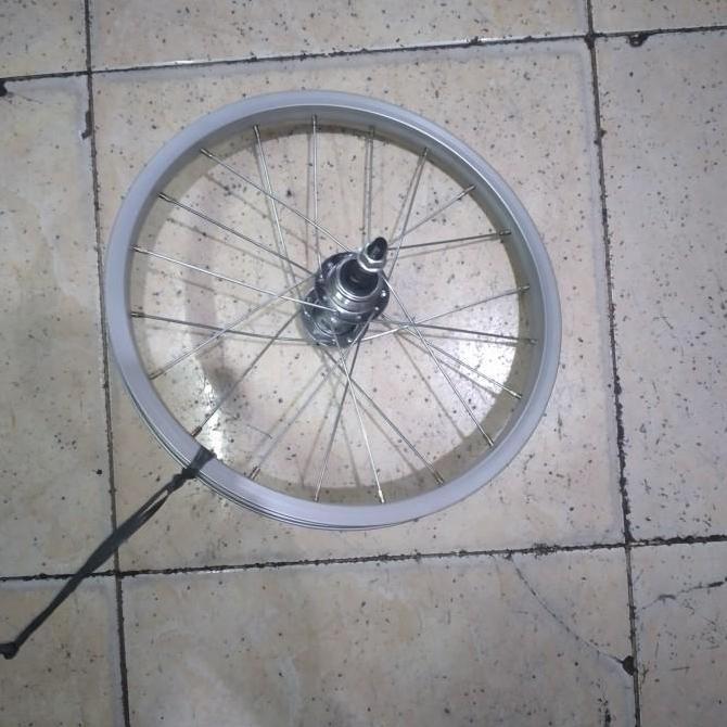 velg rims wheelset 16 inch alloy silver 20H sepeda anak bmx mini lipat