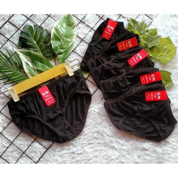 3 Pcs Celana dalam wanita goldennick Art 937 HItam Lembut Karet Katun