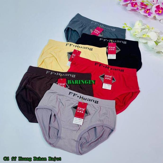 Celana Dalam Wanita Rajut Katun FF Huang-Cd - Fashion Wanita Remaja-Dewasa Hitam