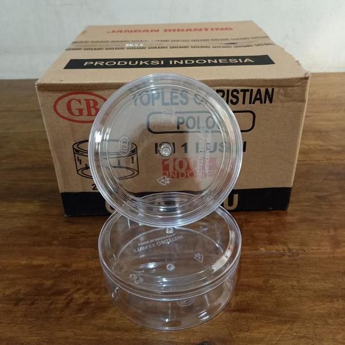 Bisakok- Toples Kue Kering Plastik Christian/Lingkaran - 250 Gr