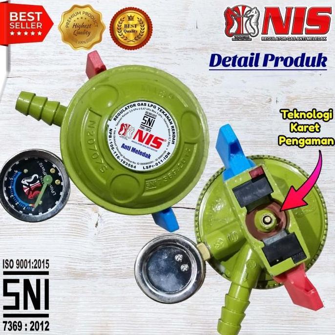 REGULATOR GAS NIS 2 PENGUNCI/DOUBLE LOCK