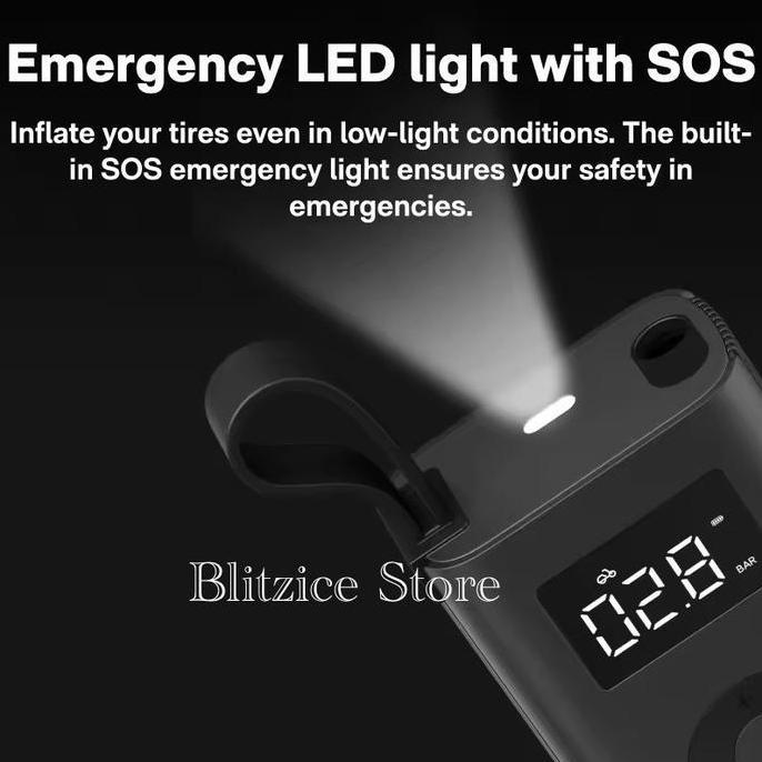 Otoco- Hoto Electric Air Pump Adv Portable Air Compressor Tire Inflator Rechargeable Car Bike Bicycl