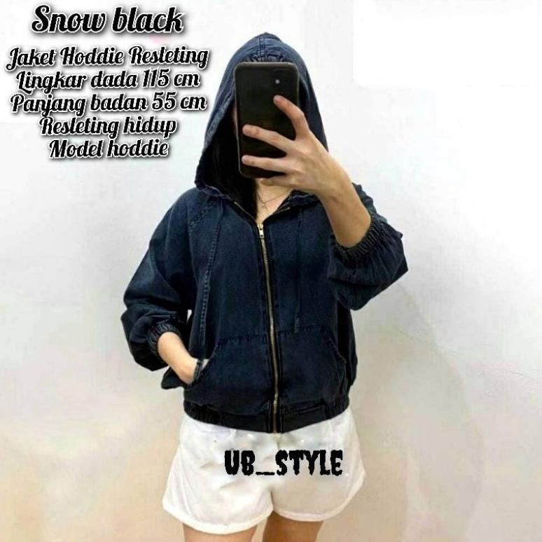 KUALITAS SUPER JAKET JEANS HOODIE RESLETING JAKET WANITA JAKET HOODIE JEANS JAKET RESLETING