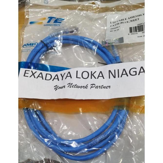 DR208 >> AMP Patchcord cat5 Cat.5e Patch cord cat 5 Utp 7FT 2M Original