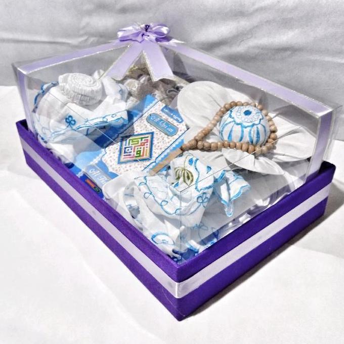 Hantaran alat sholat muslimah full hias bunga box jumbo Bunga Pernikahan Mukena Sajadah Mika Jilbab 