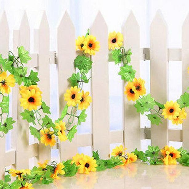 DAUN RAMBAT MATAHARI/DAUN BUNGA PLASTIK RAMBAT MATAHARI