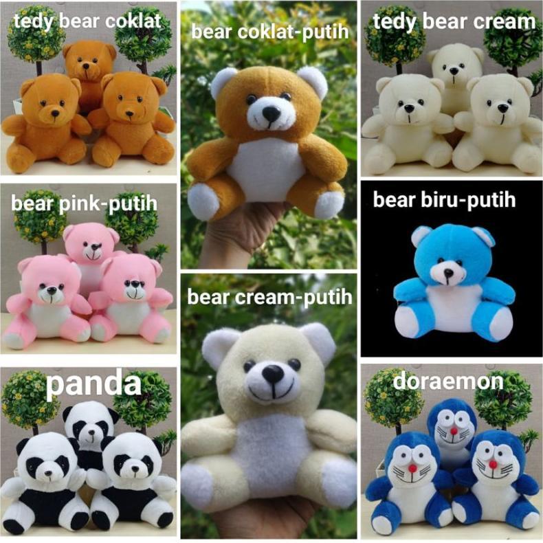 PROMO BONEKA MINI 15CM TEDDY BEAR MINION PANDA POKEMON DORAEMON