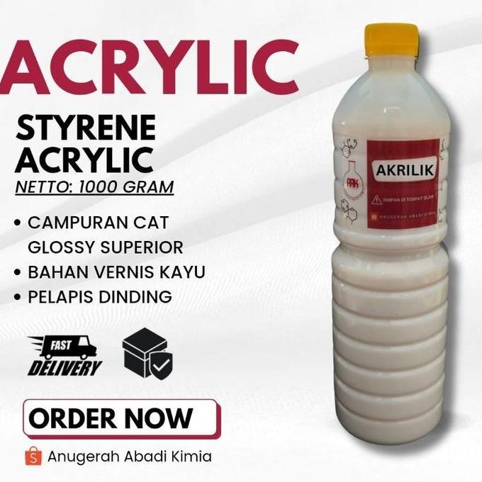 Binder Styrene Akrilik/ Acrilic/ Akrilik Cat/ Aclyric/ Binder/ Acrylic 1kg