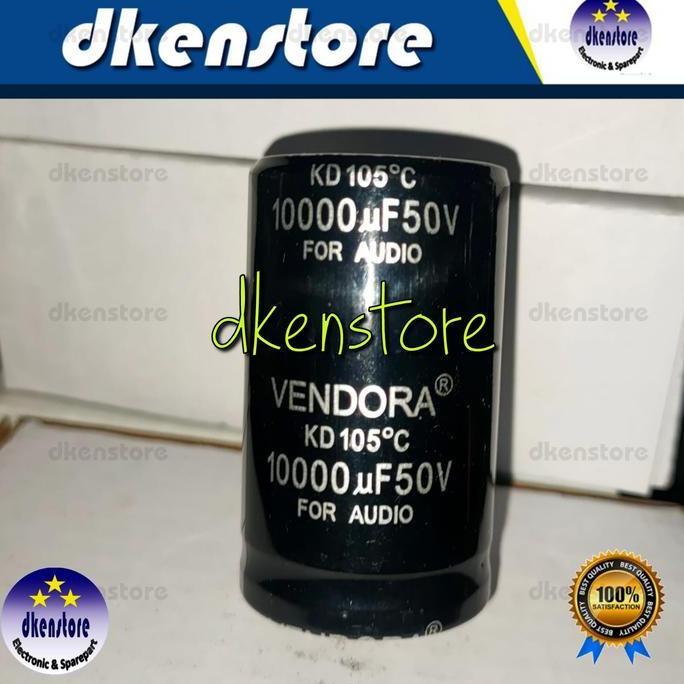 Kapasitor Elko Vendora 10000 uf 50v Elco 10000uf 50 volt ASLI