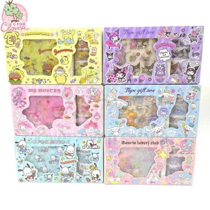 S-RIO SMALL BOX STICKER AND SOLASI stiker viral gift momo tape cfc