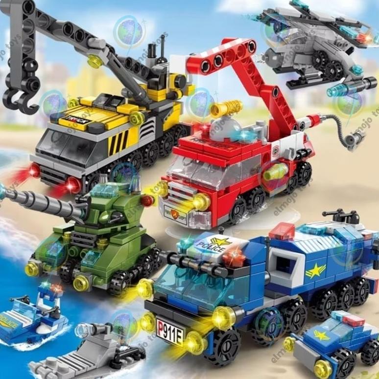 READY STOCK Mainan Anak Lego 6in1 Building Blocks Mainan Edukasi Murah Aneka Bentuk 2026