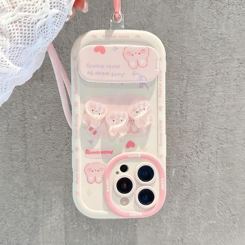 CUCI GUDANG 3D Premium Kelinci Cermin Casing HP Untuk  Vivo Y17S Y03 Y28 Y18 Y12S Y15S Y12 Y20 Y27S 