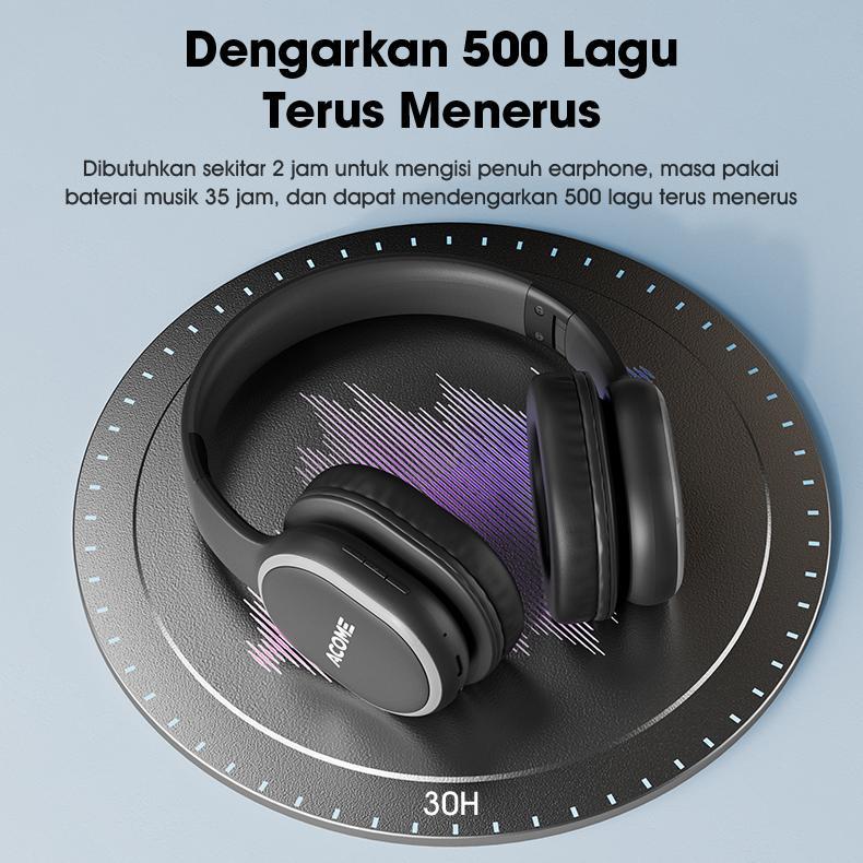 Big Promo Acome Tune H2 Headphone Bluetooth 5.3 / Headset Earphone Wireless Dual Eq Mode Foldable Or