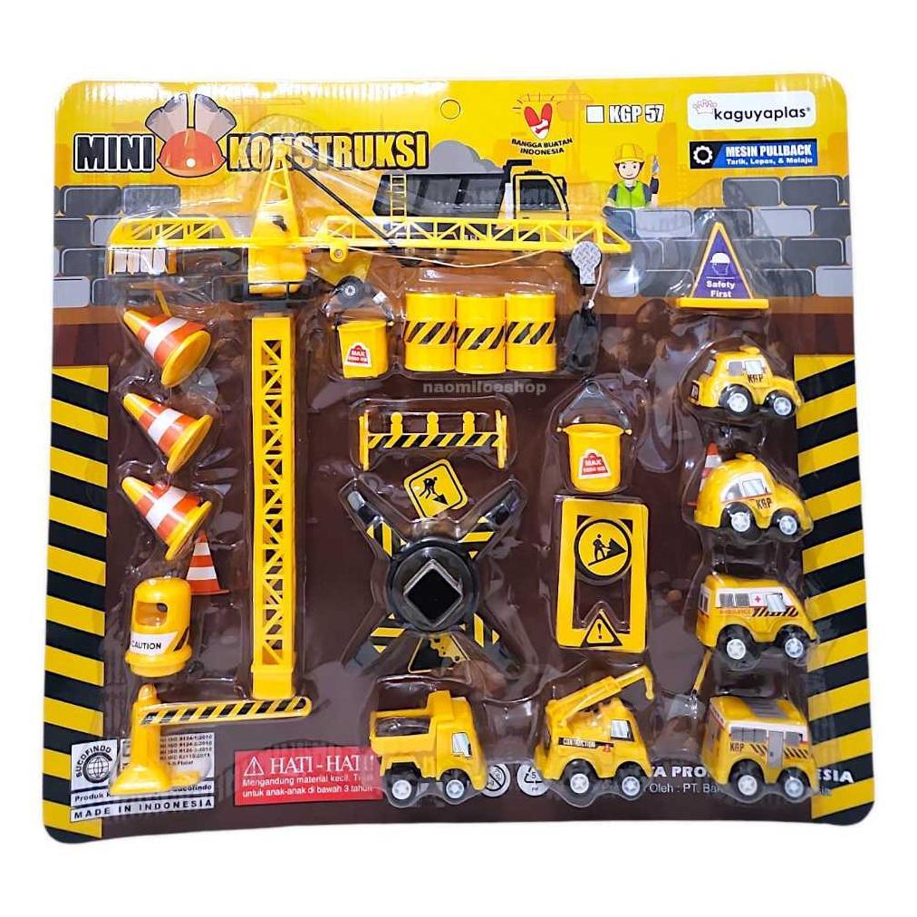 GARANSI MAINAN ALAT KONSTRUKSI LENGKAP KGP57 MAINAN TRUK KONSTRUKSI BEKO EXCAVATOR CAR N TOWER CRANE