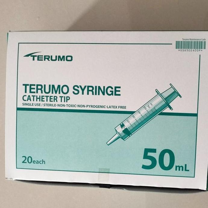 Medikit- Terumo Syringe 50Cc Satuan Spuit 50Ml Lubang Tengah Catheter Tip - 50C/ Lubang Tengah