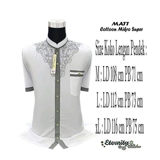 Bagusbanget- Baju Koko Lengan Pendek Dewasa Eternity Muslim