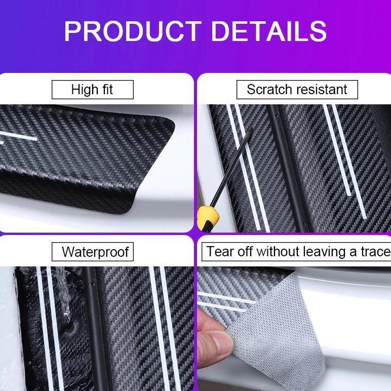 Carbon Fiber Car Threshold Protective Film Waterproof Car Sticker For JAC S2 J3 Board JS2 S3 J2 S5 T