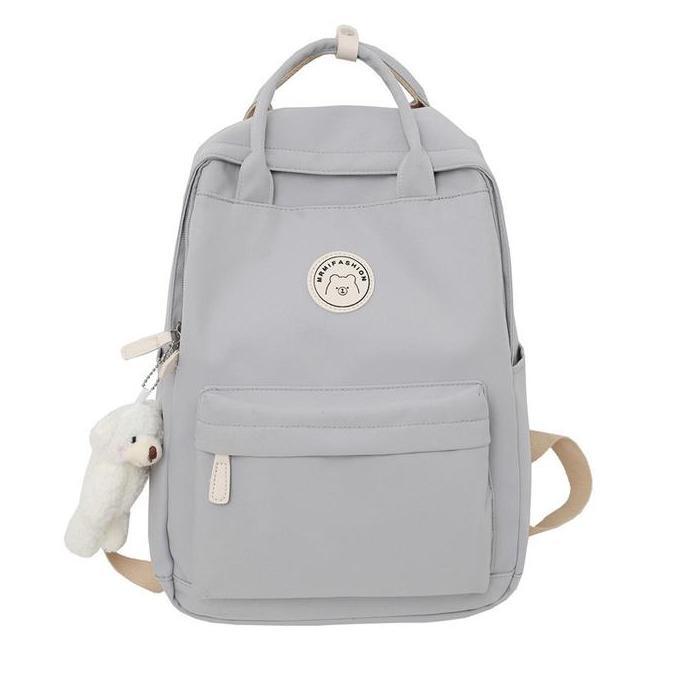 Updown- Ransel Wanita Gaya Jepang Ins Gadis Tas Tangan Nilon Bernapas Tahan Air Anti Gores Muat Lapt