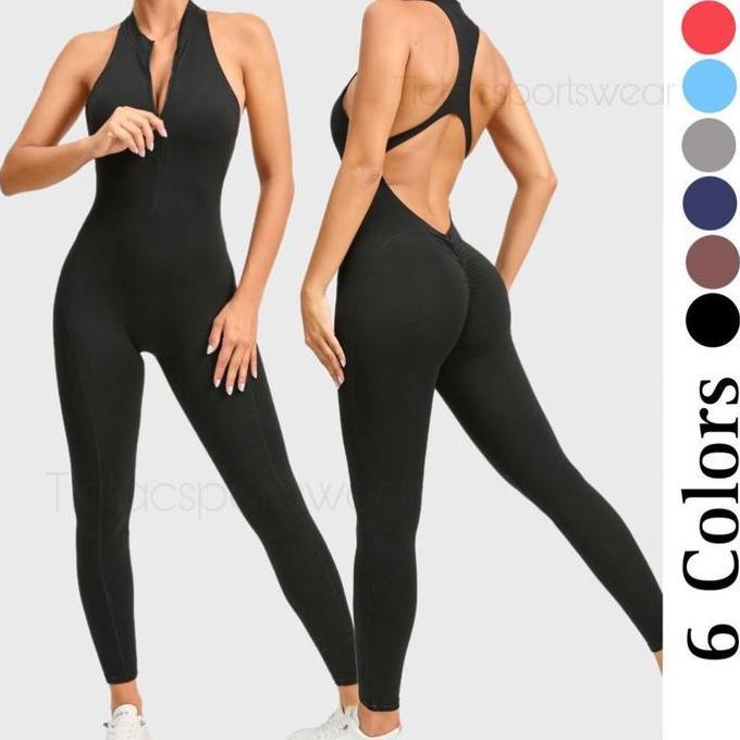 Letsfit- Ayesha Jumpsuit Olahraga Atau Setelan One Set Olahraga Wanita Gym Fitness