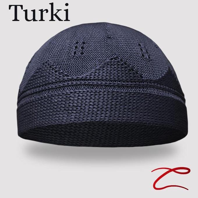 Bagusbanget- Peci Rajut Katun Peremium Turki Dewasa Tebal Ottoman Warna Hitam Abu Hijau