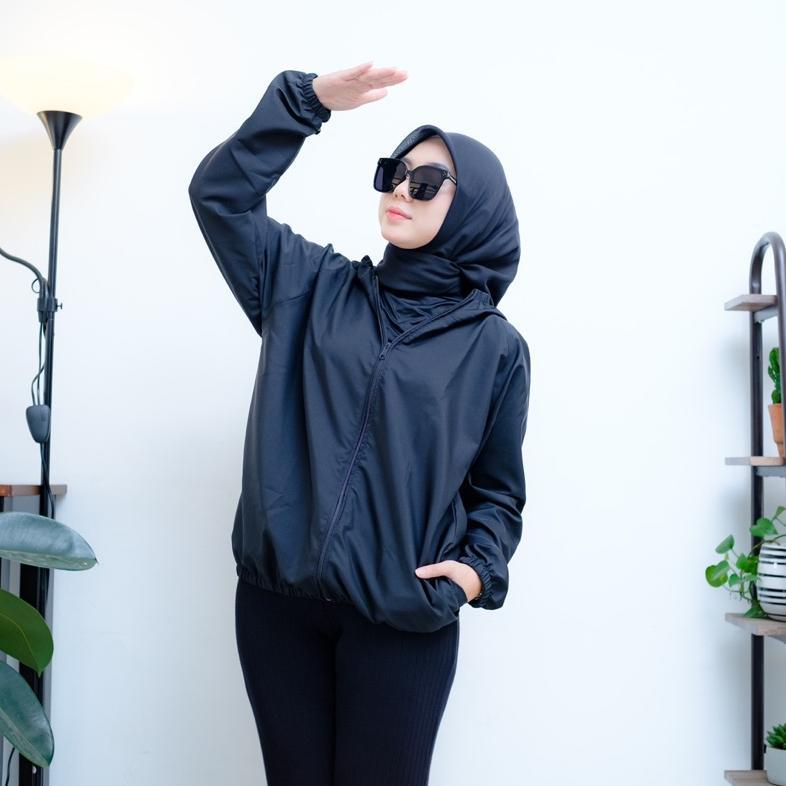 TERBARU MIGHTY UP JAKET RUNNING WANITA PARASUT WINDBREAKER ANTI HUJAN UV OLAHRAGA WANITA BAHAN KAOS 