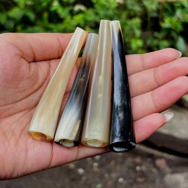 pipa once tanduk sapi hitam/once tanduk 7cm original/once pipa tanduk Original