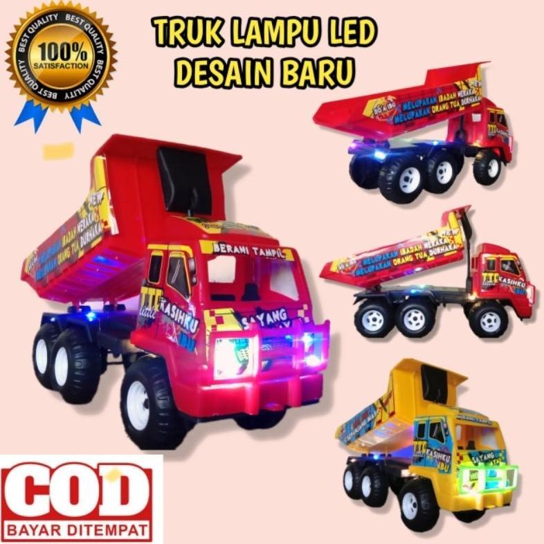 original ( bisa cod ) promo mainan anak mobil mobilan truk dump truck bak pasir konstruksi plastik m