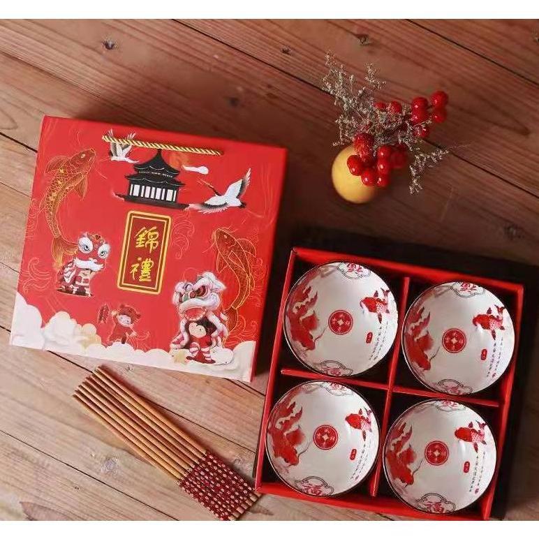 Hampers Imlek China New Year / Mangkok Set Bowl Set / Mangkok Set Imlek  / Hampers Imlek Imlek Day