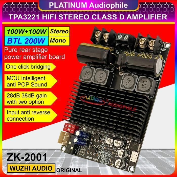 TPA3221 Amplifier Class D Stereo BTL Bridge Hifi HD Sound High Power 200W Original ZK-2001